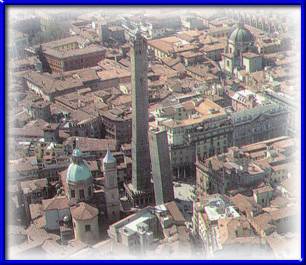 le torri nel centro storico di bologna