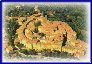 Characteristic suburb built on the top of a  hill: Panicale 